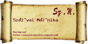 Szávai Mónika névjegykártya